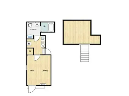 ヴェール立花(1K/3階)の間取り写真