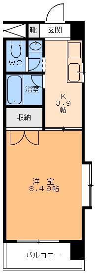 プチメゾン緑(1K/2階)の間取り写真