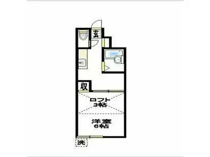 EA京成大和田(1K/1階)の間取り写真