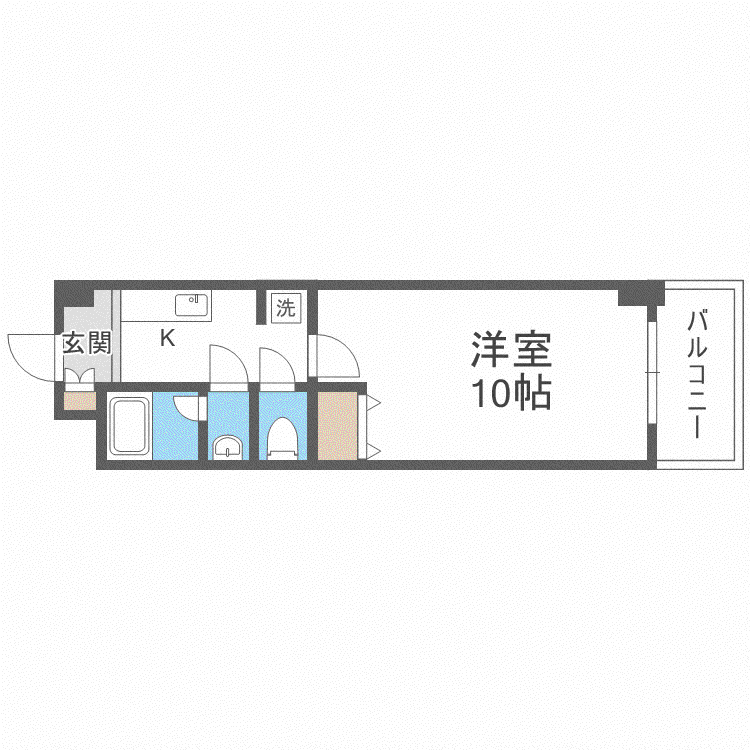 第3いわきビルディング(1K/3階)の間取り写真