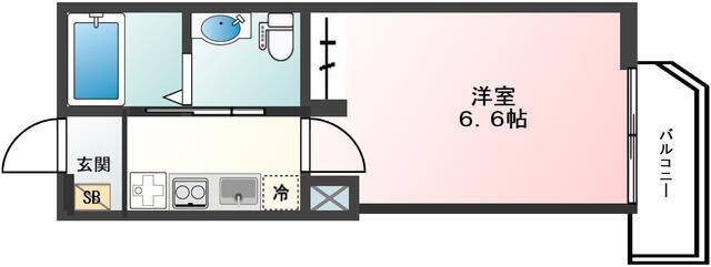 GLANZ赤羽イースト(1K/1階)の間取り写真