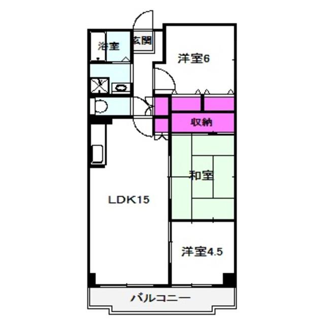 ヴェルヴィー鶴見(3LDK/5階)の間取り写真