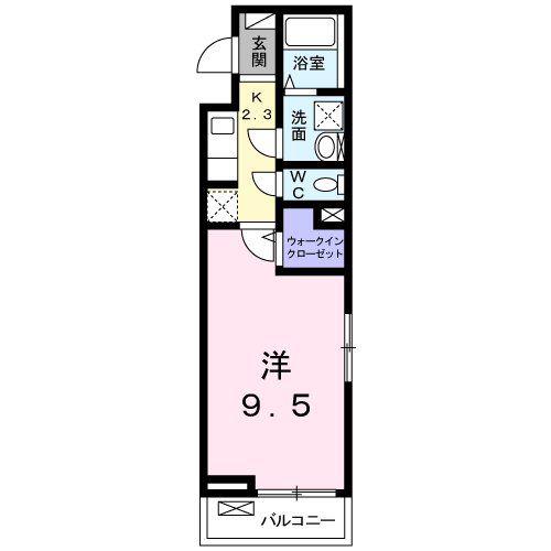 クロスロード プラス Y(1K/2階)の間取り写真