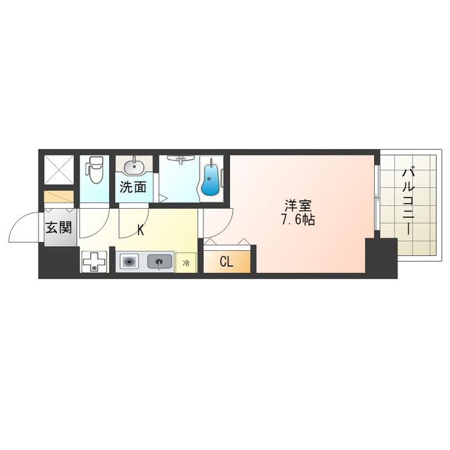 スワンズシティ堂島川(1K/11階)の間取り写真