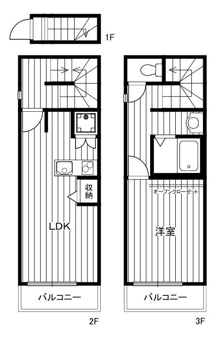 グラン徳丸(1LDK/2階)の間取り写真