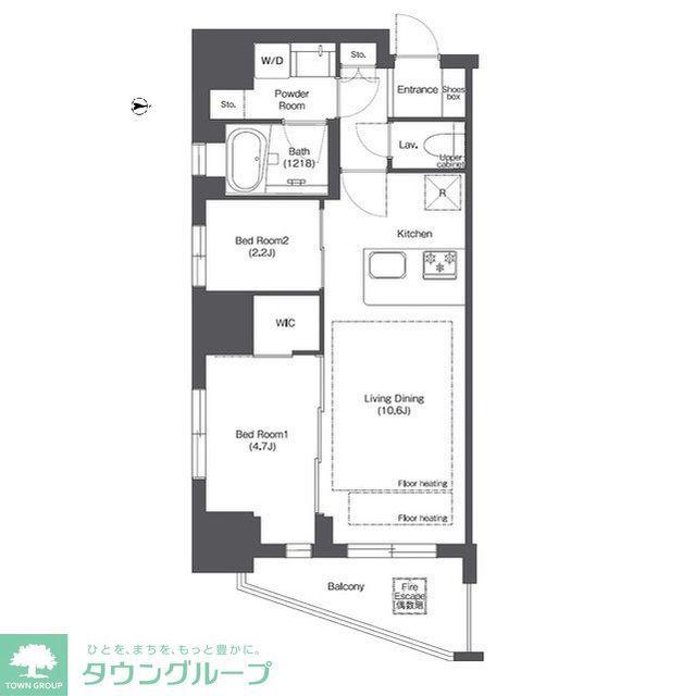 コンフォリア新御徒町(2LDK/3階)の間取り写真