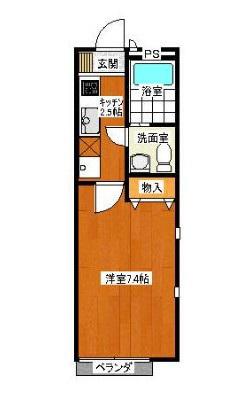 マグノリア(1K/1階)の間取り写真