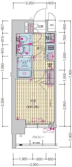 プレサンス岐阜ゼクシス(1K/11階)の間取り写真