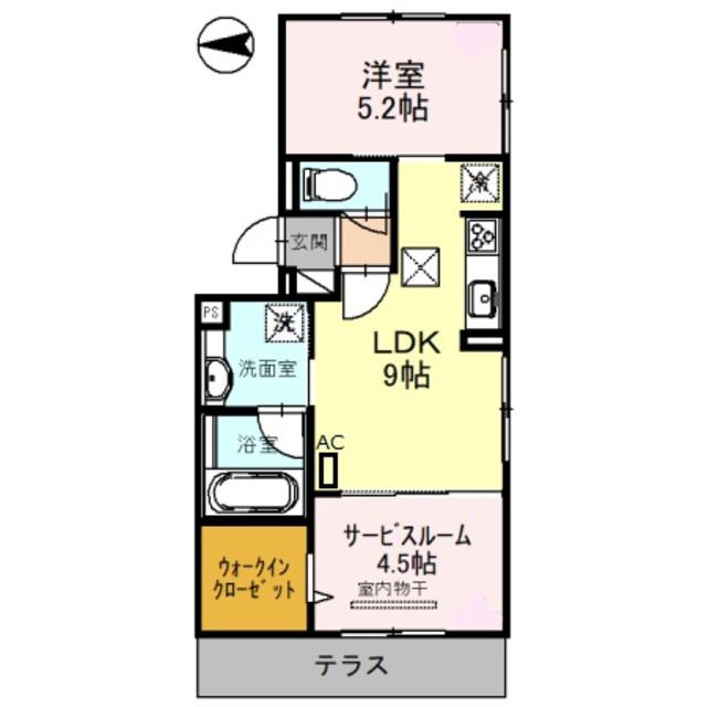 セジュール西賀茂(2LDK/1階)の間取り写真