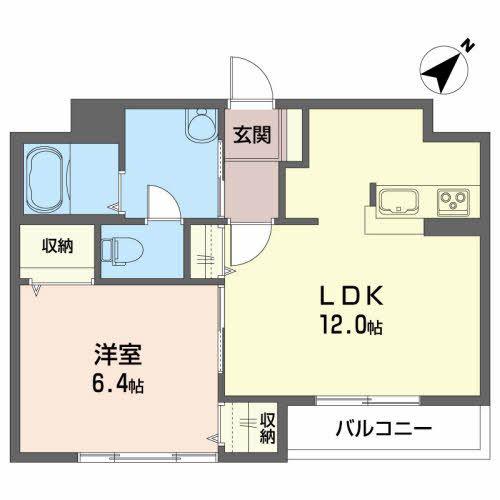 SKコートII(1LDK/2階)の間取り写真