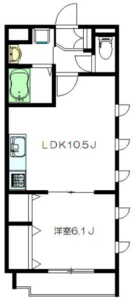 セレーナ経堂(1LDK/1階)の間取り写真