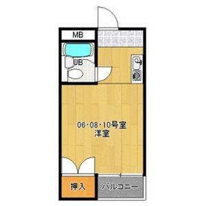 パール熱田(ワンルーム/4階)の間取り写真