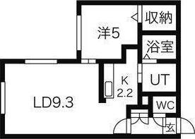 モントクレア(1LDK/2階)の間取り写真