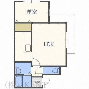 TURAN発寒I(1LDK/2階)の間取り写真