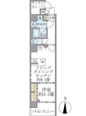 DS VARIE三ノ輪レジデンス/LIVEFLAT三ノ輪II/LIVE(1LDK/7階)の間取り写真