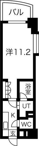 タウンライフ一社(1K/4階)の間取り写真