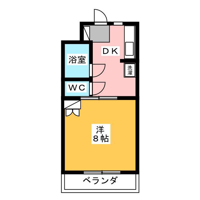 サンローヤル萩丘(1DK/3階)の間取り写真