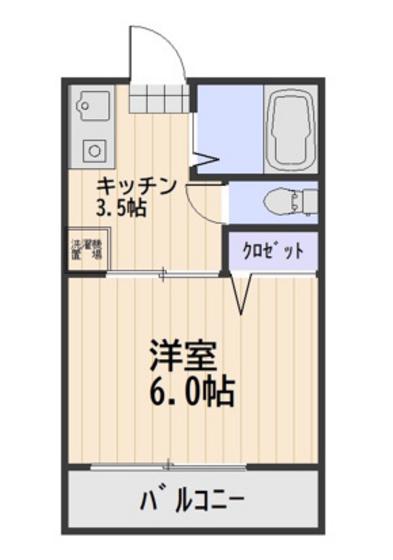アルトハイデI(1K/1階)の間取り写真