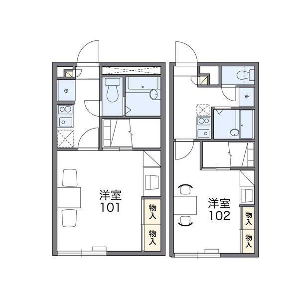 レオパレスTAIKI II(1K/2階)の間取り写真