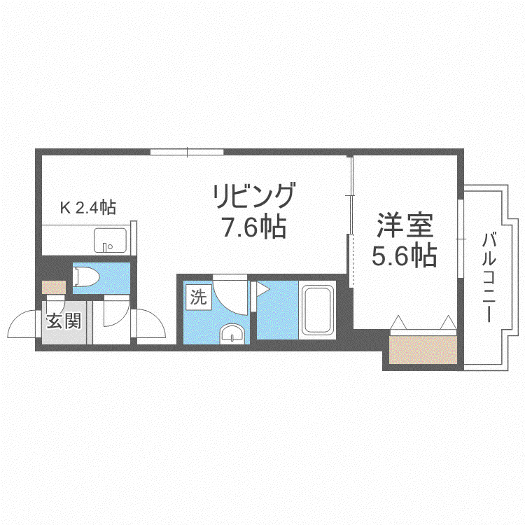 KIRARA(1LDK/4階)の間取り写真
