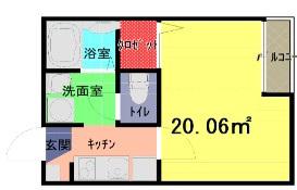 アークシティ日進(1K/1階)の間取り写真