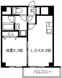 ビータ・コモダ・博多(1LDK/4階)の間取り写真