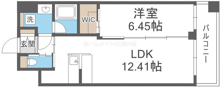 プレジオ帝塚山(1LDK/5階)の間取り写真