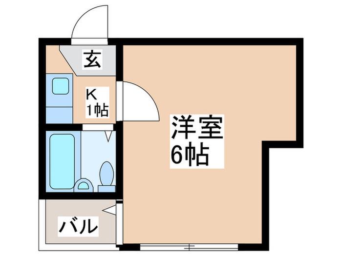 沢之町マンション(1K/1階)の間取り写真