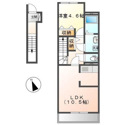 MAISON RECOLTE(1LDK/2階)の間取り写真