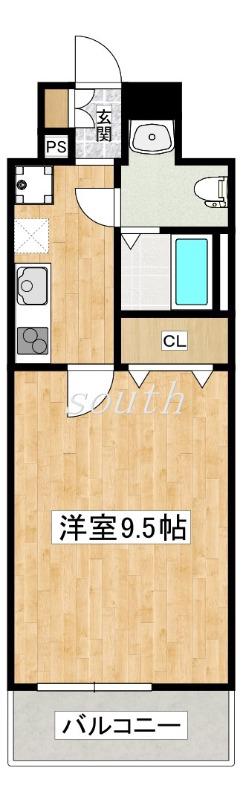 JINO平野(1K/6階)の間取り写真