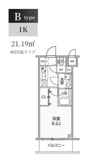 S-RESIDENCE横濱磯子ALIZE(1K/1階)の間取り写真