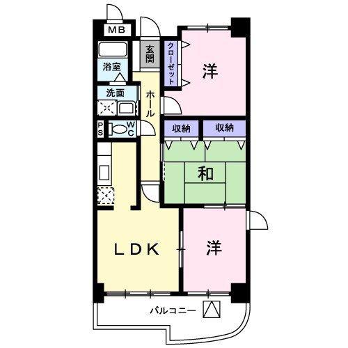 コンフォート総持寺(3LDK/3階)の間取り写真