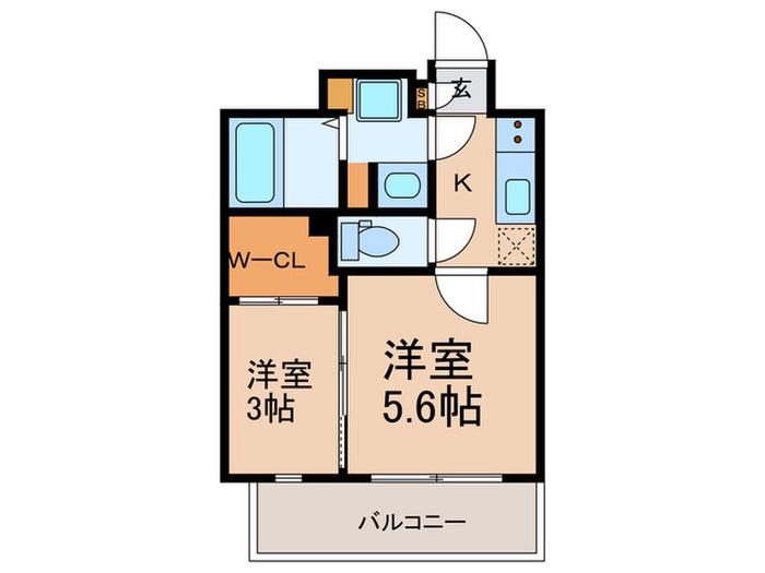 ネストピア東比恵IV(2K/6階)の間取り写真
