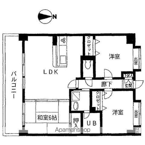 トーソンビル(3LDK/7階)の間取り写真