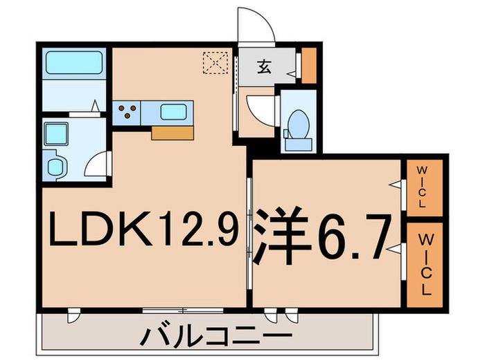 SOLEADO横浜(1LDK/1階)の間取り写真