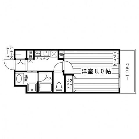 東武東上線 ふじみ野駅 徒歩9分 3階建 築16年(1K/2階)の間取り写真