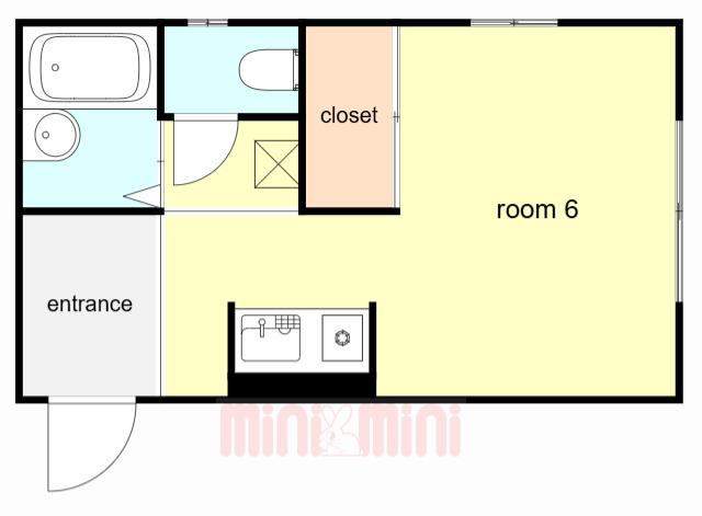 エトワール芦屋(ワンルーム/1階)の間取り写真