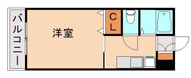 ペルルアロ那の川(1K/5階)の間取り写真