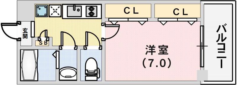 ブリックハウス(1K/3階)の間取り写真