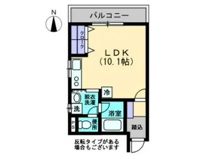 MAISON DE QUATREII(ワンルーム/3階)の間取り写真