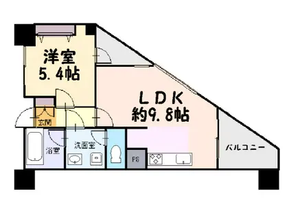 サングレイス逗子(1LDK/8階)の間取り写真
