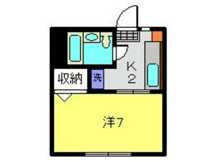 サンパレス(1K/1階)の間取り写真