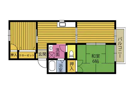 ペアトゥリー(2LDK/1階)の間取り写真