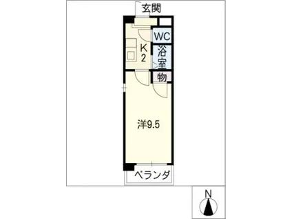 VEGA荒畑(1K/1階)の間取り写真