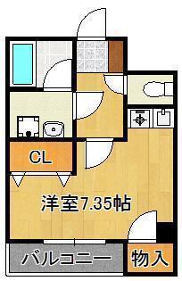 ピアーノKM21(ワンルーム/5階)の間取り写真
