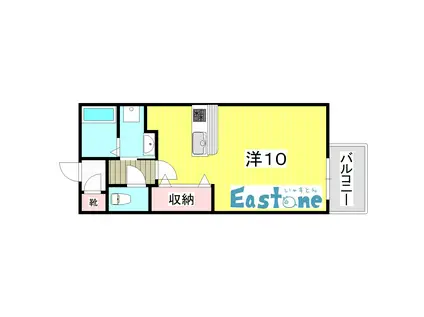 シャトーグレイス南鹿児島(ワンルーム/3階)の間取り写真