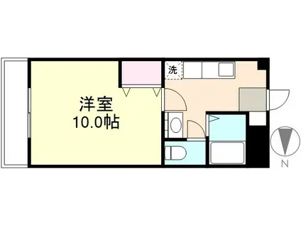 エスポワール(1K/2階)の間取り写真