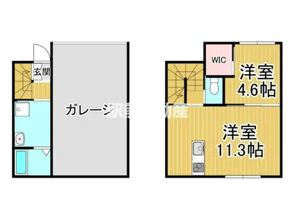 AURORA(1LDK/1階)の間取り写真