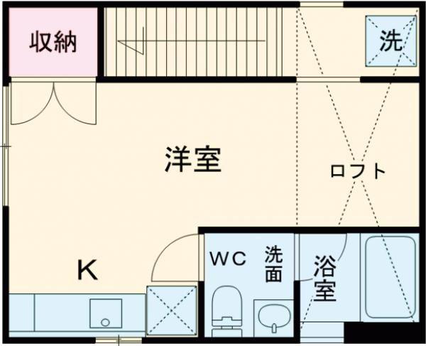 CASA COZYコイン通(1LDK/2階)の間取り写真