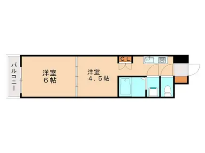 レスプランドール(2K/4階)の間取り写真